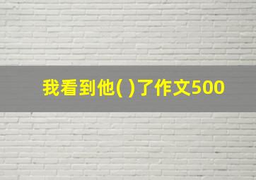 我看到他( )了作文500